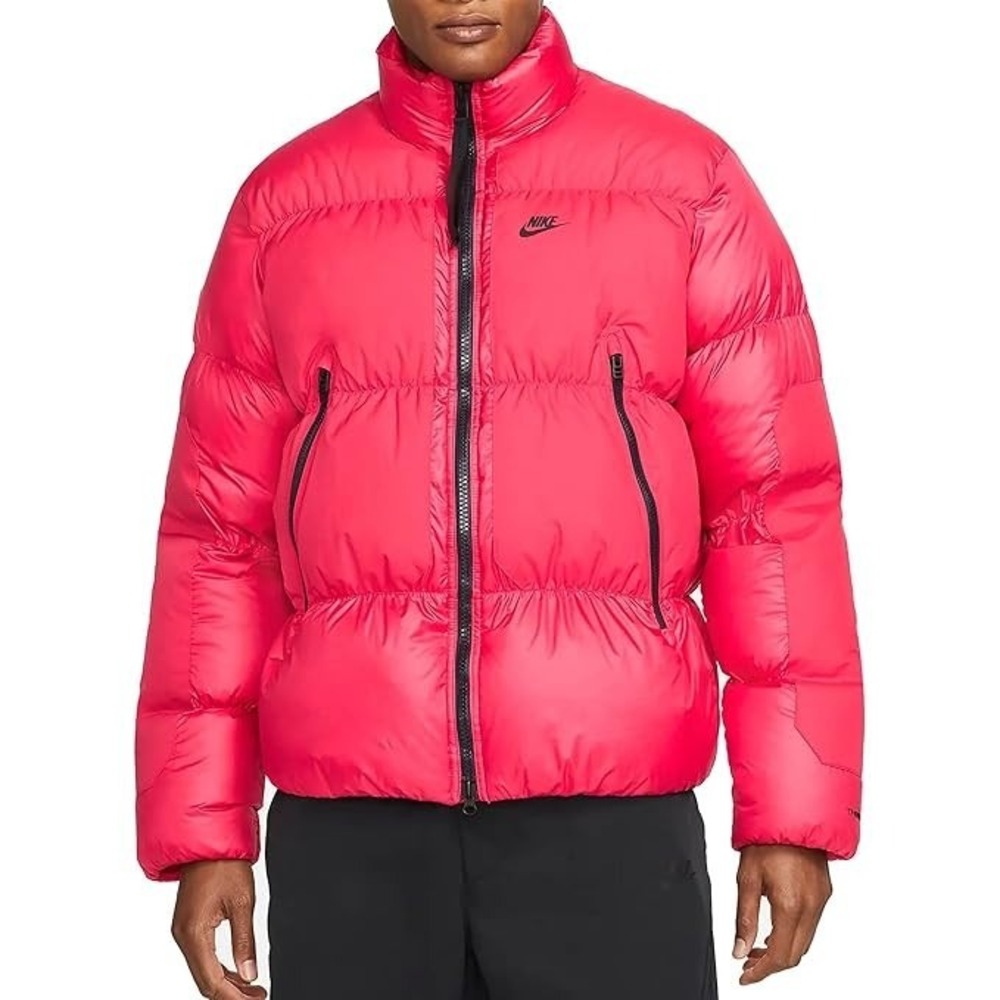 Nike Sportswear Therma-Fit Repel Puffer Jacket Men XL Very Berry Red Full Zip